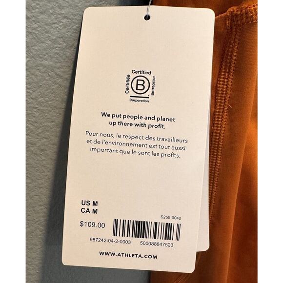 NWT Athleta Ultimate Stash II 7/8 Legging Orange Size M - Picture 4 of 5